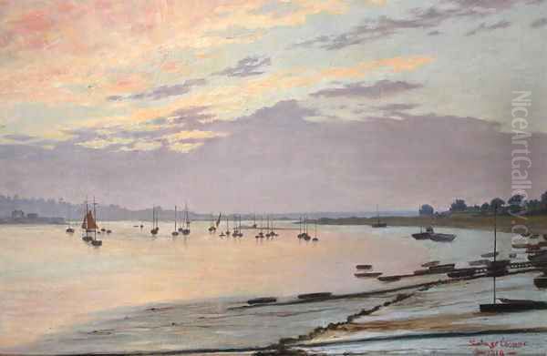 Low Tide, 1919 Oil Painting by W. Savage Cooper