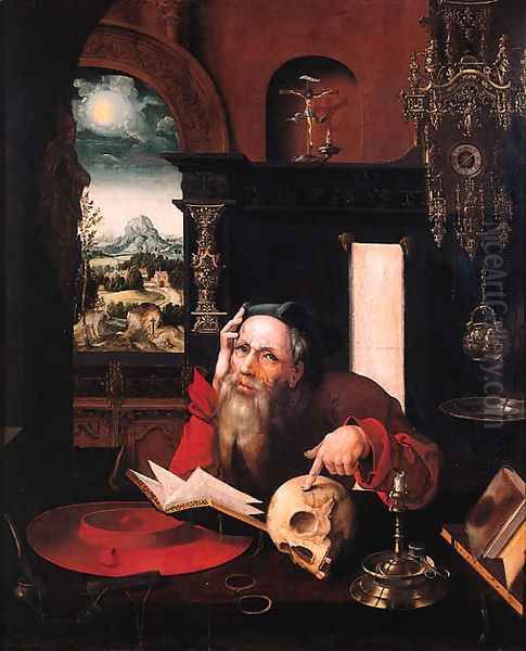 Saint Jerome 2 Oil Painting by Joos Van Cleve