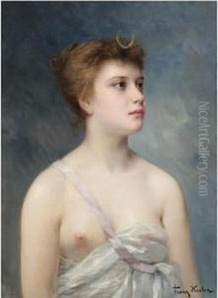 Diana Oil Painting by Franz Xavier Kosler