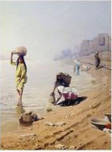 The Water Carrier Oil Painting by Franz Xavier Kosler