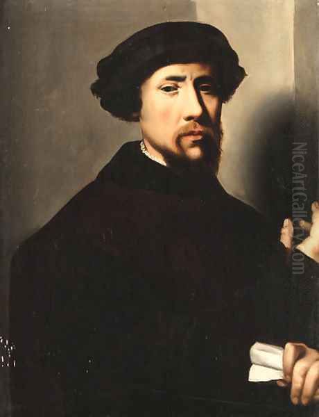 Portrait of a man Oil Painting by Joos Van Cleve