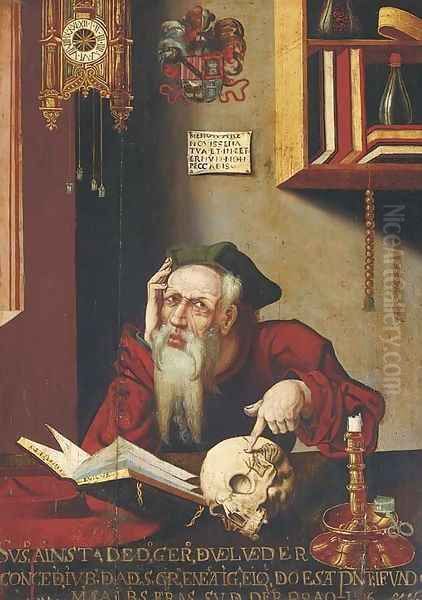 Saint Jerome in his study 4 Oil Painting by Joos Van Cleve