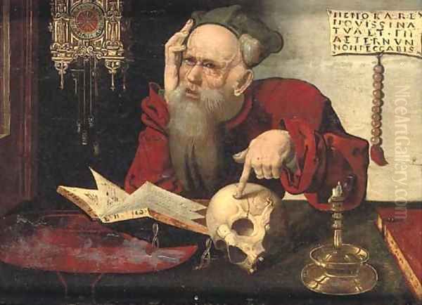 Saint Jerome in his study Oil Painting by Joos Van Cleve