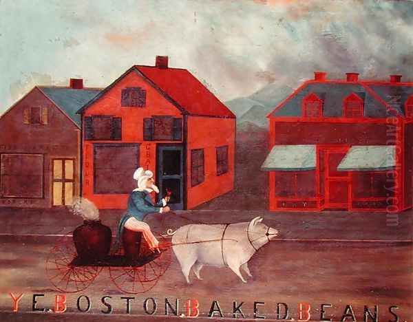 Ye Boston Baked Beans, 1886 Oil Painting by H.E. Covill