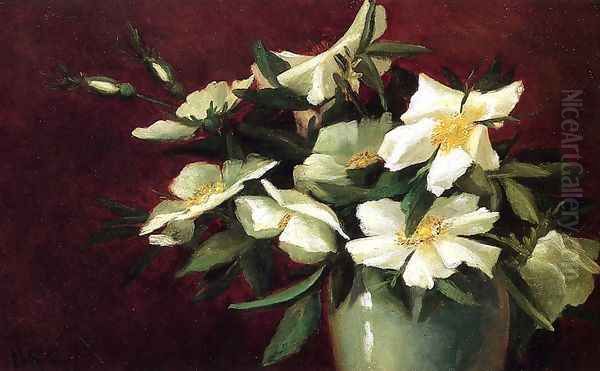 White Roses Oil Painting by Harriet Cheney