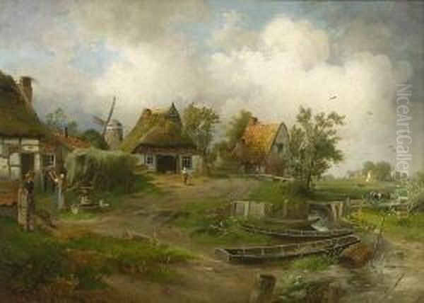 Dorfliches Idyll. Oil Painting by Paul Koster