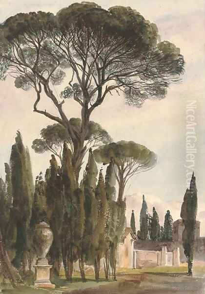 The Villa Borghese, Rome 4 Oil Painting by Harriet Cheney