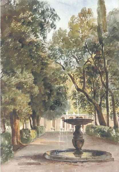 The Villa Conti, Frascati Oil Painting by Harriet Cheney