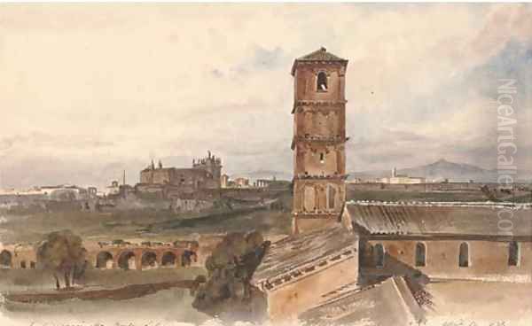 S. Giovanni alla Porta Latina, Rome Oil Painting by Harriet Cheney