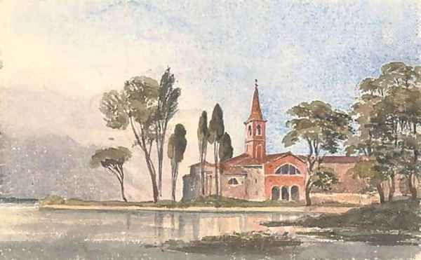 The Cathedral on the Island of Torcello on the Lagoon of Venice Oil Painting by Harriet Cheney