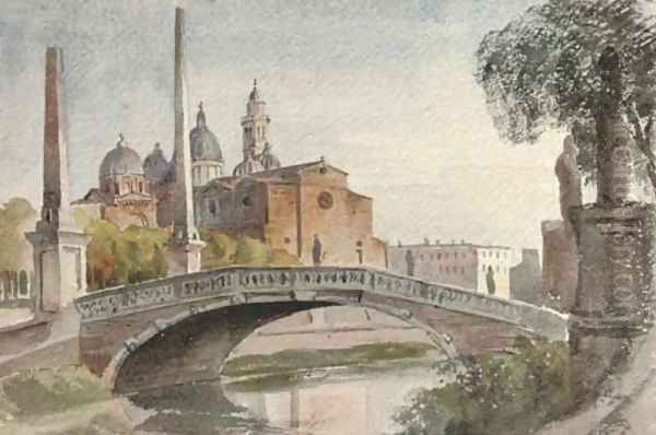 The Ponte Giustino, Padua Oil Painting by Harriet Cheney