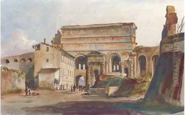 The Porta Maggiore, Rome Oil Painting by Harriet Cheney