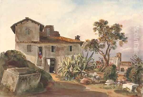 The Tomb of the Scipios, Rome Oil Painting by Harriet Cheney