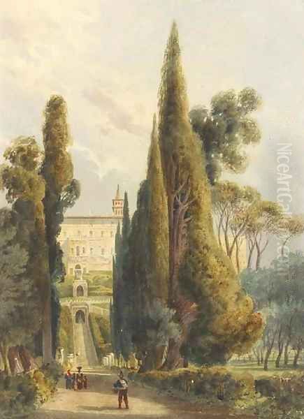 The Villa Borghese, Rome 3 Oil Painting by Harriet Cheney