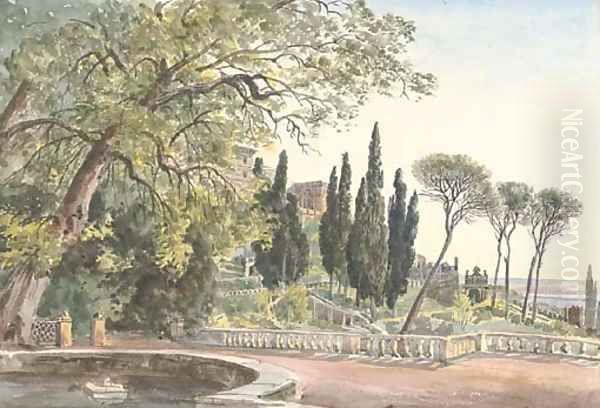 The Villa d'Este, Tivoli 2 Oil Painting by Harriet Cheney