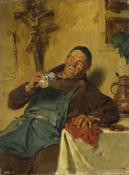 Der Letzte Tropfen Oil Painting by G. Hugo Kotschenreiter