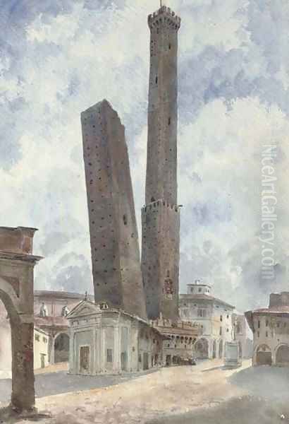 View of Bologna Oil Painting by Harriet Cheney