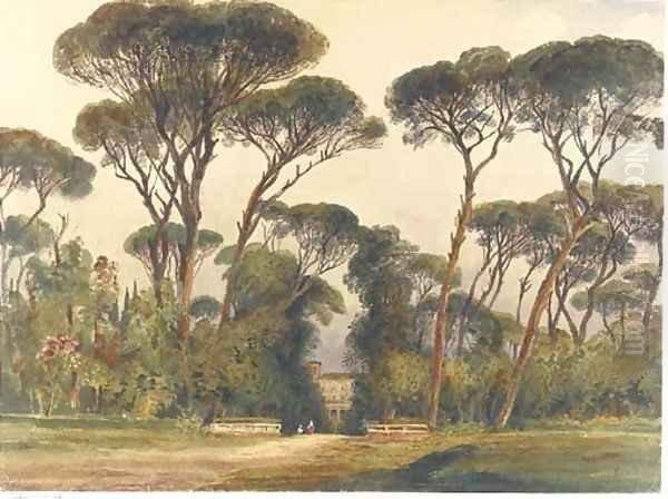 Villa Borghese, Rome Oil Painting by Harriet Cheney