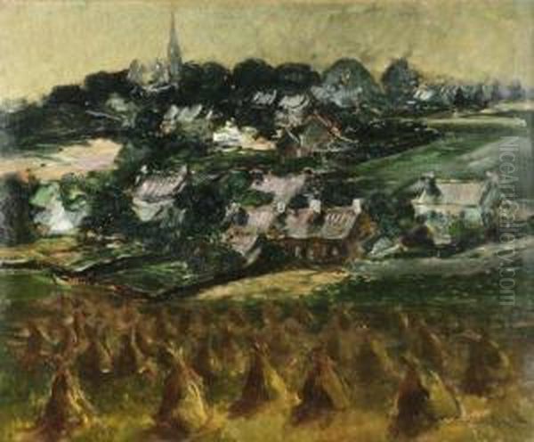 Paysage Aux Meules Oil Painting by Constantin Kousnetzoff