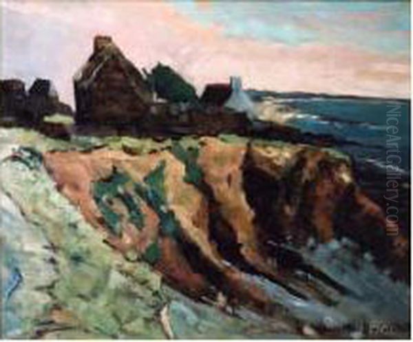 Maisons Au Bord De Mer Oil Painting by Constantin Kousnetzoff