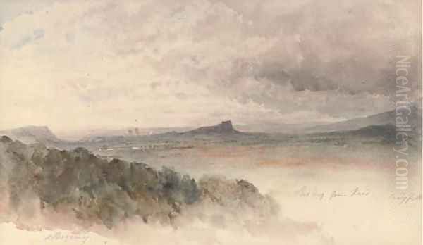 Stirling from Keir, Craigforth Oil Painting by Harriet Cheney