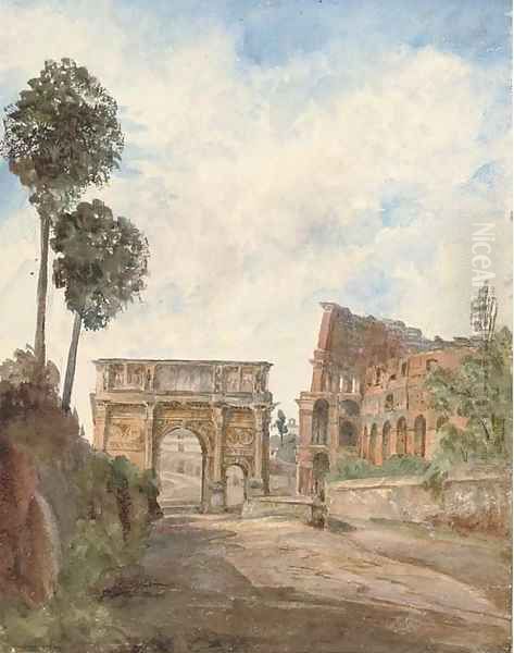 The Arch of Constantine, Rome Oil Painting by Harriet Cheney