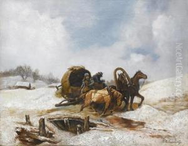 Winter Journey by Pavel Osipovich Kovalevskii