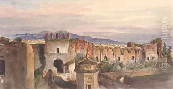 The Porta Latina, Rome Oil Painting by Harriet Cheney