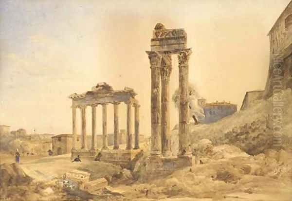 The Roman Forum Oil Painting by Harriet Cheney