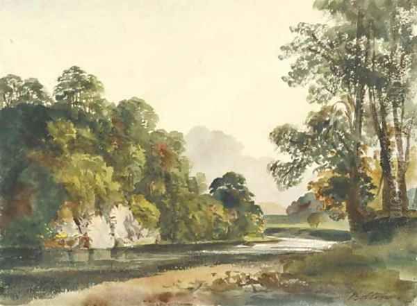 Bolton River, Yorkshire Oil Painting by Harriet Cheney