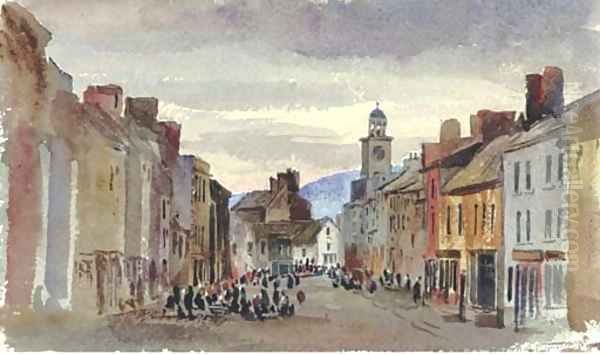 Carrick from the inn Oil Painting by Harriet Cheney