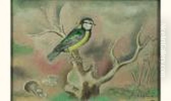 L'oiseau Oil Painting by Sei Koyanagui