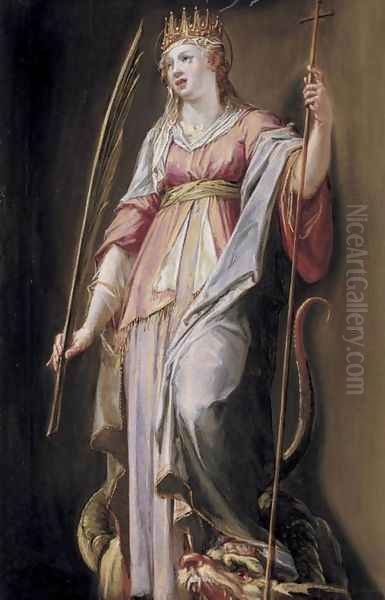 St Margaret of Antioch Oil Painting by Peter Candid