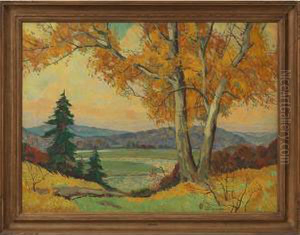 From The Hilltop Oil Painting by Carl Rudolph Krafft