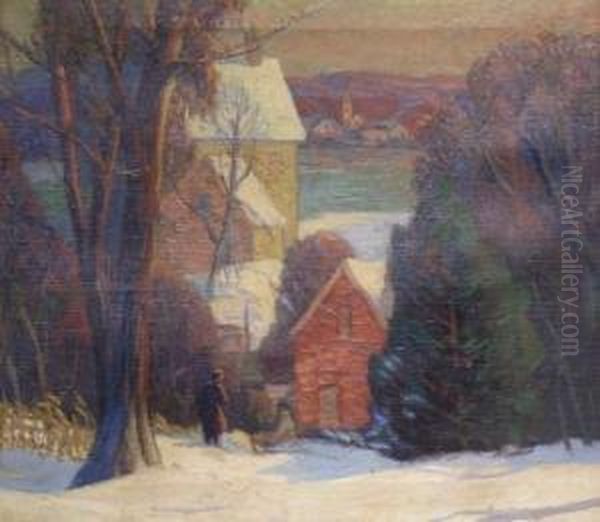 Along The River Oil Painting by Carl Rudolph Krafft