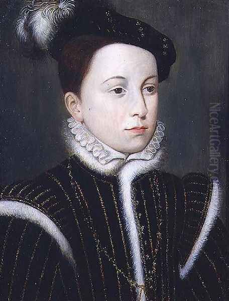 Portrait of Francois (c.1552-84) Duke of Alencon then Duke of Anjou Oil Painting by Francois Clouet