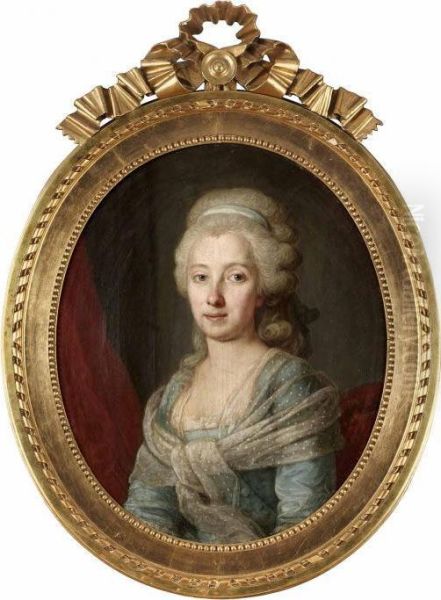 Hedvig Katarina Von Utfall, F Oil Painting by Per I Krafft