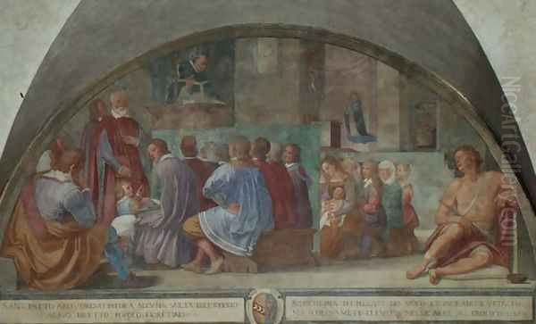 The Sermon of St. Antoninus Oil Painting by Lorenzo Cerrini