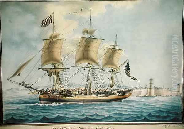 Ship Alfred of Salem, 1806 Oil Painting by Nicolas Cammillieri