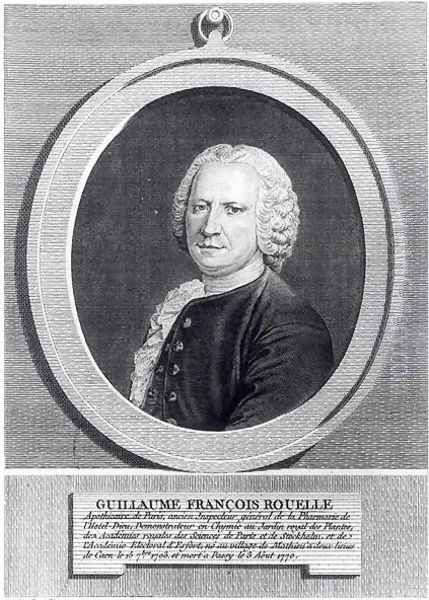 Guillaume Francois Rouelle (1703-70) Oil Painting by V. Chevallier