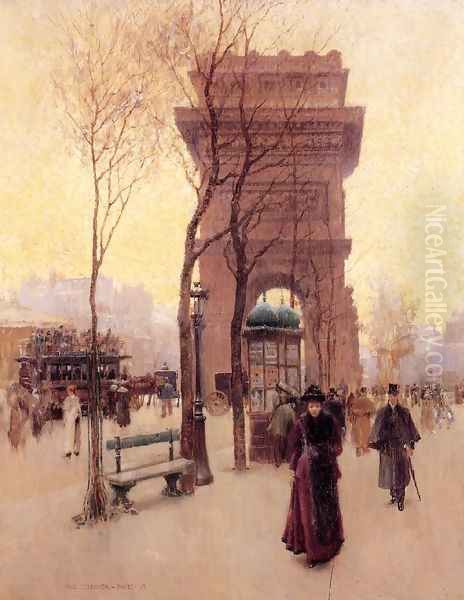 L'Arc de triumphe de l'Etoile Oil Painting by Thomas Cromwel Corner