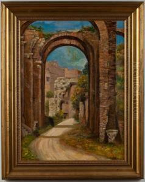 Roman Ruins Oil Painting by Roman Kramsztyk