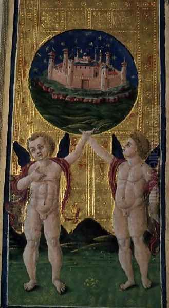 The World, tarot card, c.1490 Oil Painting by Antonio Cicognara