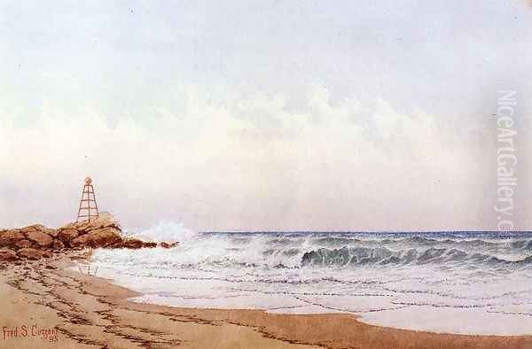 Breakwater at Low Tide Oil Painting by Frederick Swartwout Cozzens