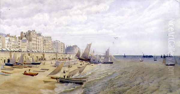 The Front, Brighton, c.1870 Oil Painting by Frederick Pepys Cockerell