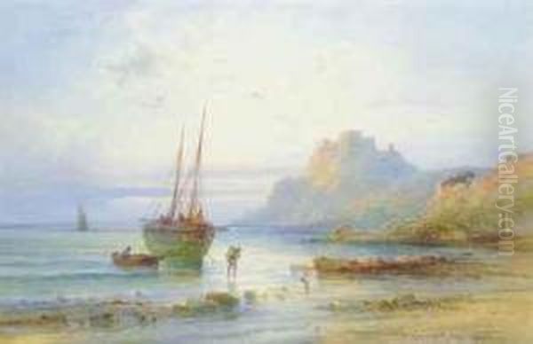 Mont Orgueil Castle, Jersey Oil Painting by Emil Axel Krause