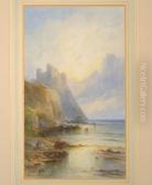 Tantallon Castle Oil Painting by Emil Axel Krause