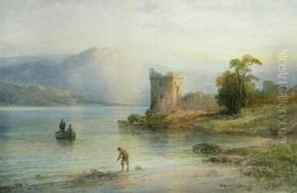 Urquhart Castle Oil Painting by Emil Axel Krause