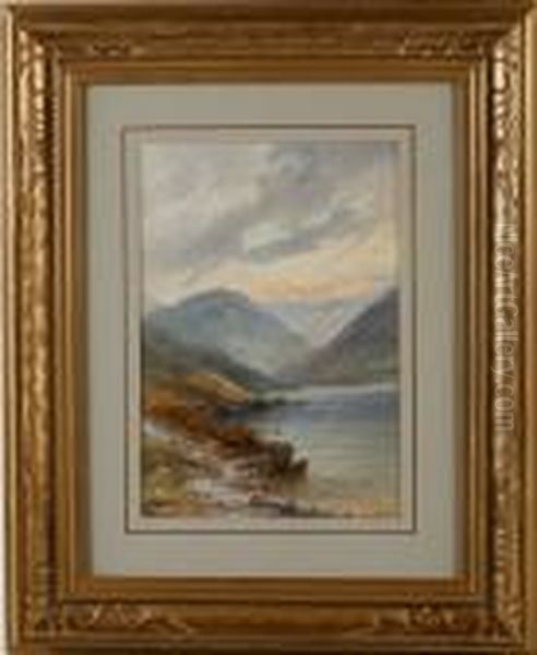 On Wastwater Oil Painting by Emil Axel Krause