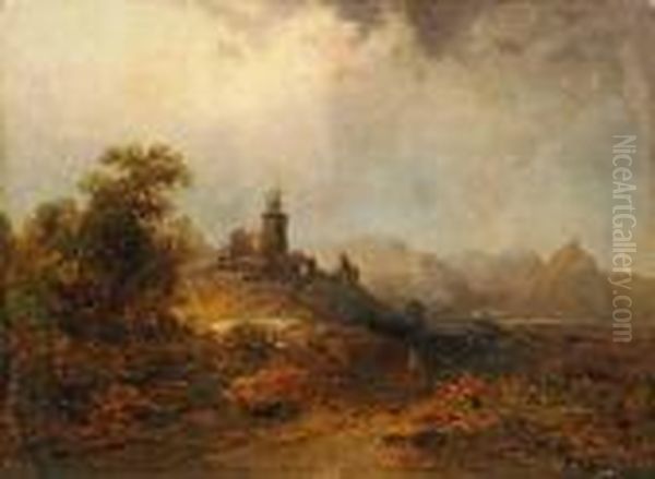 Berglandschaft Mit
Burg Oil Painting by Franz Emil Krause